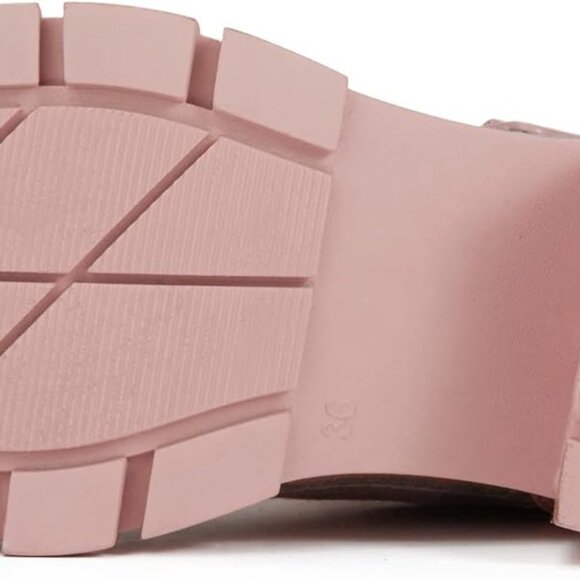 Women's Canvas PU Leather Combat Boots Rubber Sole Water Resistant Casual Shoes - Picture 5 of 6